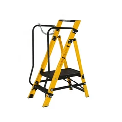 Youngman FRP fiberglass 1 Step (0.42 m) Industrial Ladder with Safety Wire (1 Step + Platform)